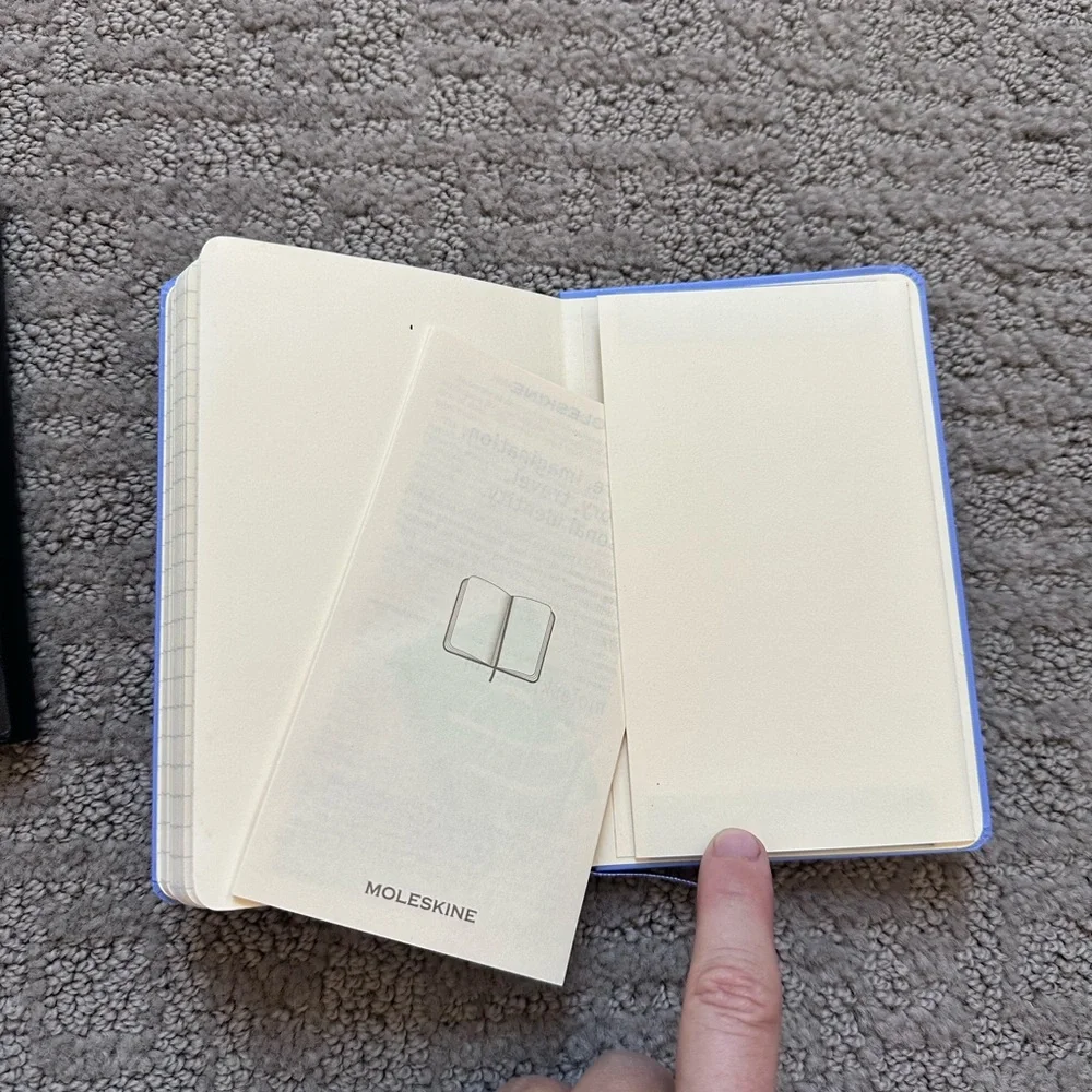 Moleskine Black and Light Blue (lavender)  192pg Ruled Pocket Notebook